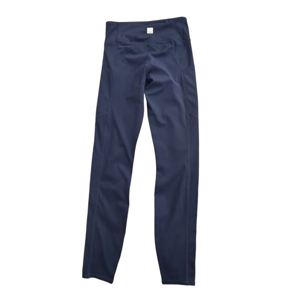 Vuori Stride Navy Blue Athletic High Rise Leggings Side Pocket Women's Sz XS - Picture 2 of 10